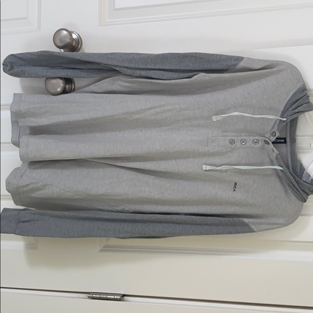 RVCA 1/4 button long sleeve shirt